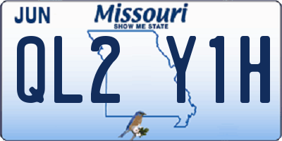 MO license plate QL2Y1H