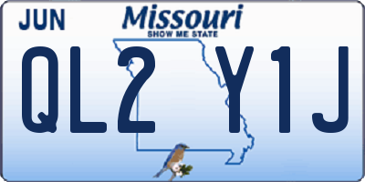 MO license plate QL2Y1J