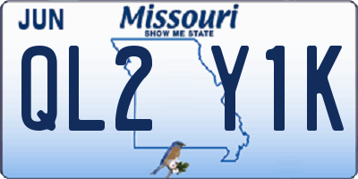 MO license plate QL2Y1K