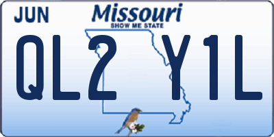 MO license plate QL2Y1L
