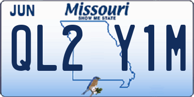 MO license plate QL2Y1M