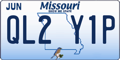 MO license plate QL2Y1P