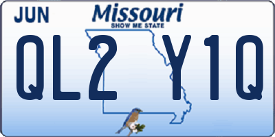 MO license plate QL2Y1Q