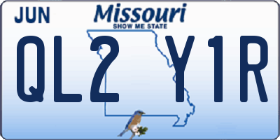MO license plate QL2Y1R