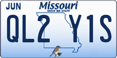 MO license plate QL2Y1S