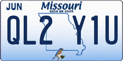 MO license plate QL2Y1U
