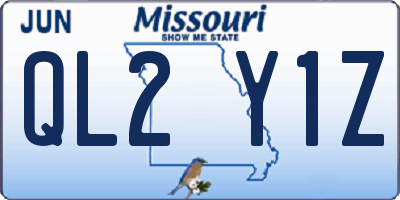 MO license plate QL2Y1Z