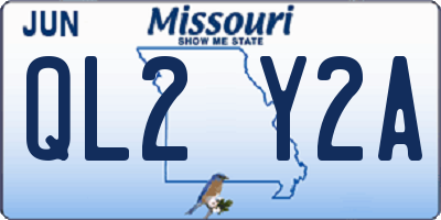 MO license plate QL2Y2A