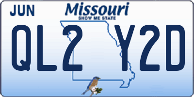 MO license plate QL2Y2D