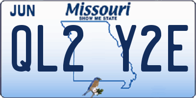 MO license plate QL2Y2E