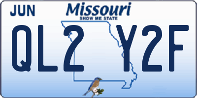 MO license plate QL2Y2F