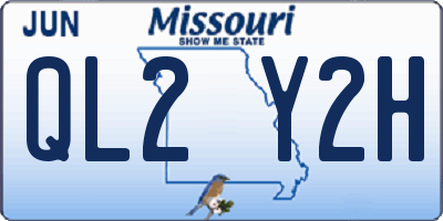 MO license plate QL2Y2H