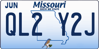 MO license plate QL2Y2J