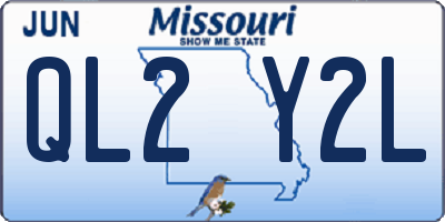 MO license plate QL2Y2L