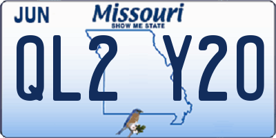 MO license plate QL2Y2O