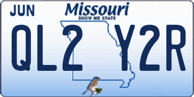MO license plate QL2Y2R