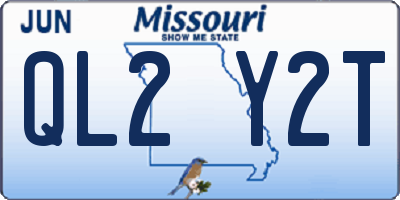 MO license plate QL2Y2T