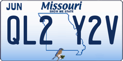 MO license plate QL2Y2V