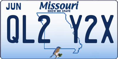 MO license plate QL2Y2X