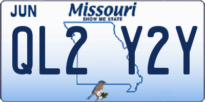 MO license plate QL2Y2Y