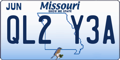 MO license plate QL2Y3A