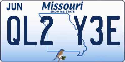 MO license plate QL2Y3E