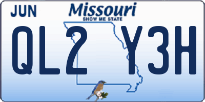 MO license plate QL2Y3H