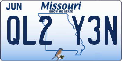 MO license plate QL2Y3N