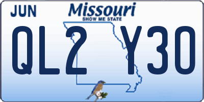 MO license plate QL2Y3O