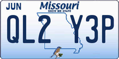 MO license plate QL2Y3P