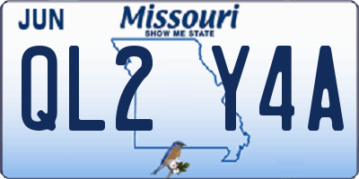 MO license plate QL2Y4A