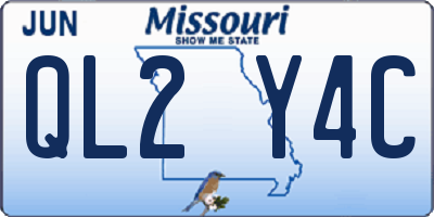 MO license plate QL2Y4C