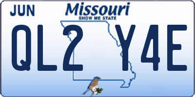 MO license plate QL2Y4E