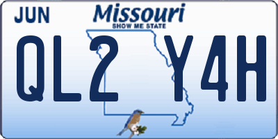 MO license plate QL2Y4H