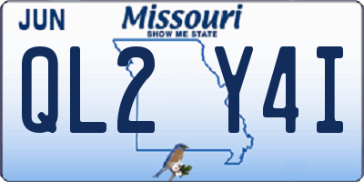 MO license plate QL2Y4I