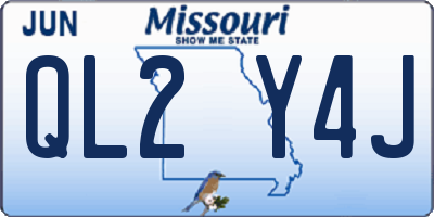 MO license plate QL2Y4J