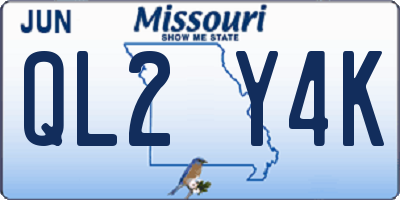 MO license plate QL2Y4K