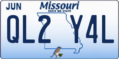 MO license plate QL2Y4L