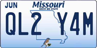 MO license plate QL2Y4M
