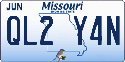 MO license plate QL2Y4N