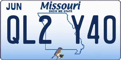 MO license plate QL2Y4O