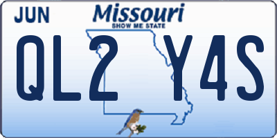 MO license plate QL2Y4S