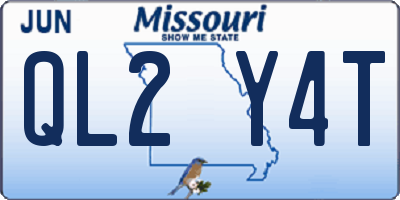 MO license plate QL2Y4T