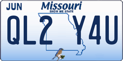 MO license plate QL2Y4U