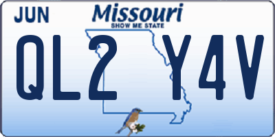 MO license plate QL2Y4V
