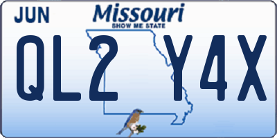 MO license plate QL2Y4X