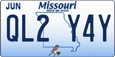 MO license plate QL2Y4Y