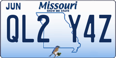 MO license plate QL2Y4Z