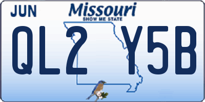 MO license plate QL2Y5B