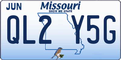 MO license plate QL2Y5G